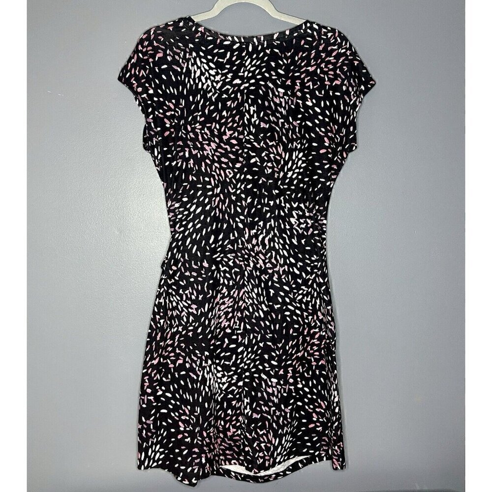 Nicole Miller Short Side Knot Dress Womens Small Dark Navy Modest Classic Pretty - Picture 2 of 12
